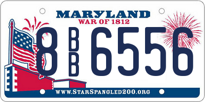MD license plate 8BB6556