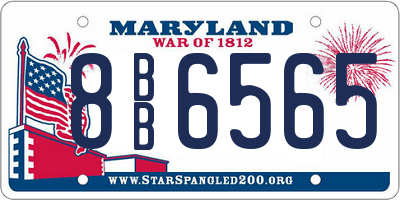 MD license plate 8BB6565