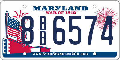 MD license plate 8BB6574