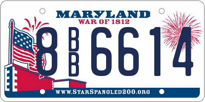 MD license plate 8BB6614