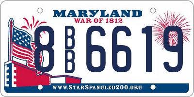 MD license plate 8BB6619