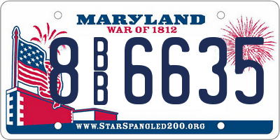 MD license plate 8BB6635