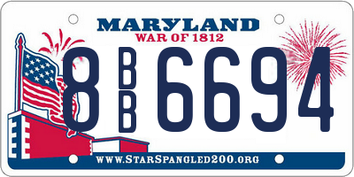 MD license plate 8BB6694