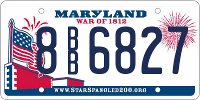 MD license plate 8BB6827