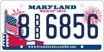 MD license plate 8BB6856