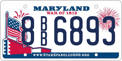 MD license plate 8BB6893