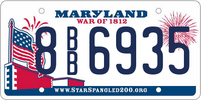 MD license plate 8BB6935