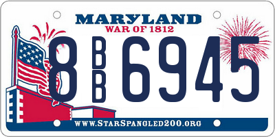 MD license plate 8BB6945