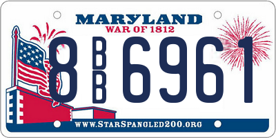 MD license plate 8BB6961