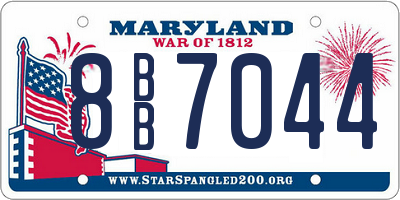 MD license plate 8BB7044
