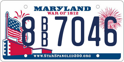 MD license plate 8BB7046