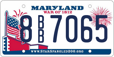 MD license plate 8BB7065