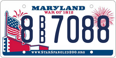 MD license plate 8BB7088