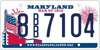 MD license plate 8BB7104