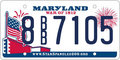 MD license plate 8BB7105