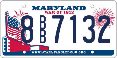 MD license plate 8BB7132