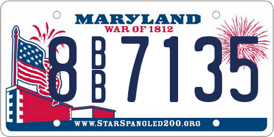 MD license plate 8BB7135