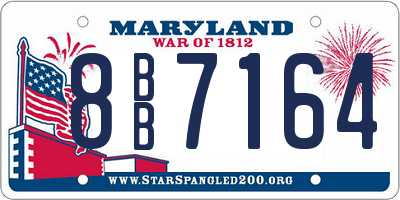 MD license plate 8BB7164