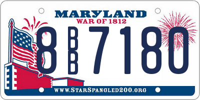 MD license plate 8BB7180