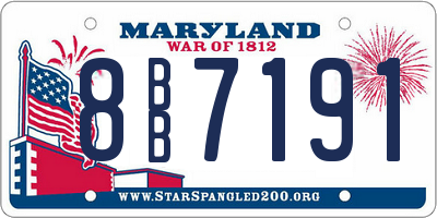 MD license plate 8BB7191