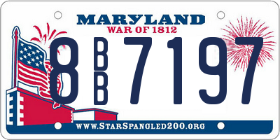 MD license plate 8BB7197