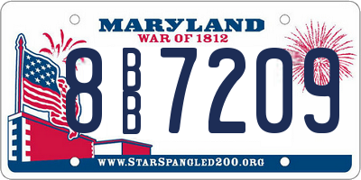 MD license plate 8BB7209