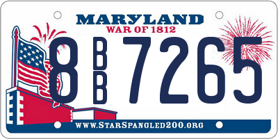 MD license plate 8BB7265