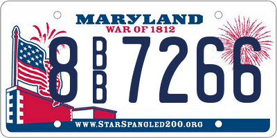 MD license plate 8BB7266