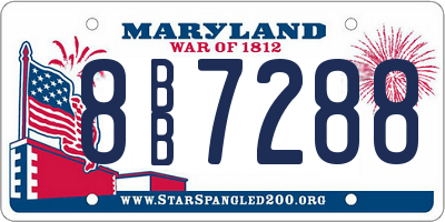 MD license plate 8BB7288