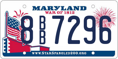 MD license plate 8BB7296
