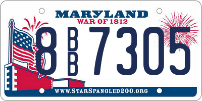 MD license plate 8BB7305
