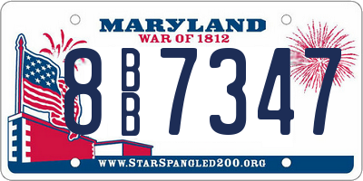 MD license plate 8BB7347