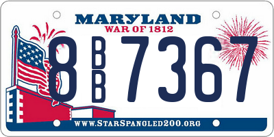 MD license plate 8BB7367