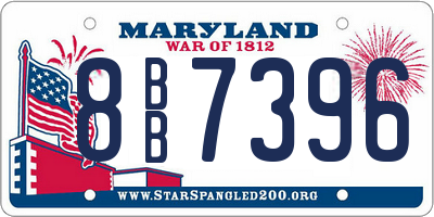 MD license plate 8BB7396