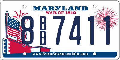 MD license plate 8BB7411