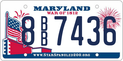 MD license plate 8BB7436