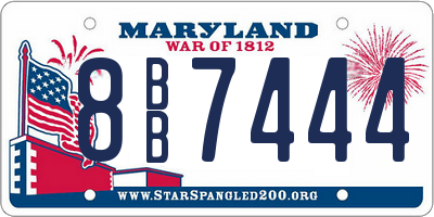 MD license plate 8BB7444