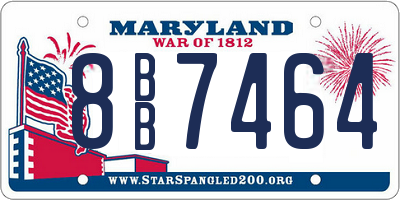 MD license plate 8BB7464