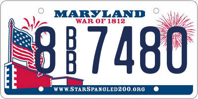 MD license plate 8BB7480