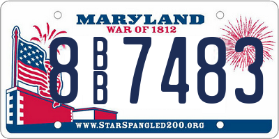 MD license plate 8BB7483