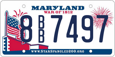 MD license plate 8BB7497