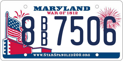 MD license plate 8BB7506