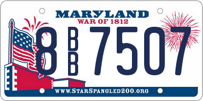 MD license plate 8BB7507