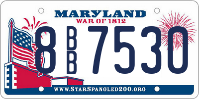 MD license plate 8BB7530