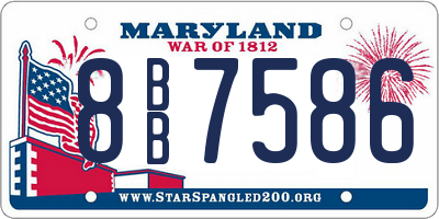 MD license plate 8BB7586