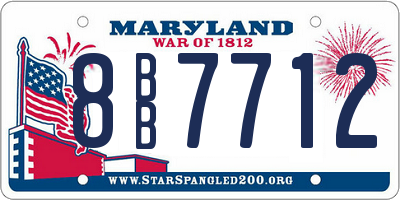 MD license plate 8BB7712