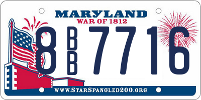 MD license plate 8BB7716