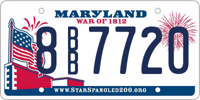 MD license plate 8BB7720