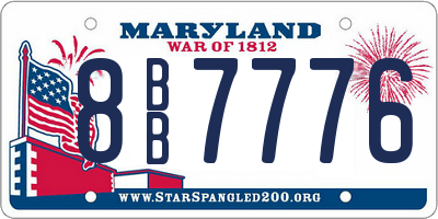 MD license plate 8BB7776
