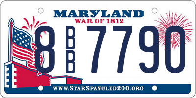 MD license plate 8BB7790